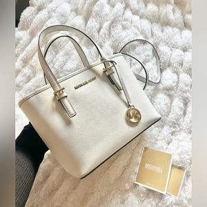 Michael Kors Jet Set Travel Tote XS Optic White